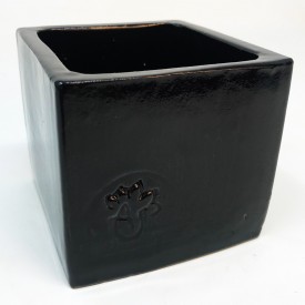Cube émaillé Noir - Taille M (8.5 x 8.5 x 8)